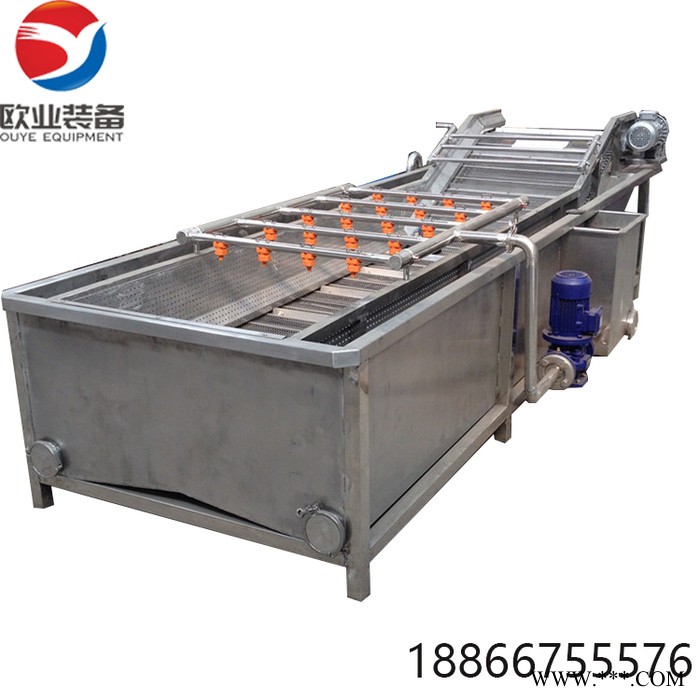 潍坊中药材商用党参清洗机根茎类洗菜机商用果蔬气泡喷淋式清洗机图6