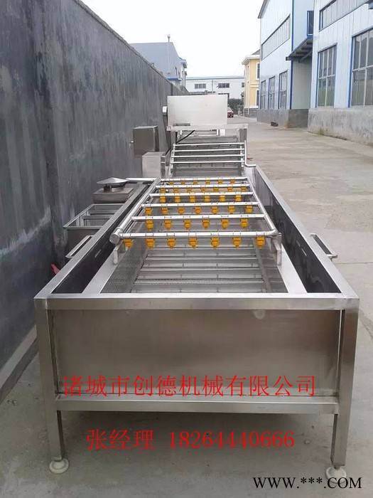 吉林灵芝清洗流水线 高压气泡清洗机** 创德机械图6