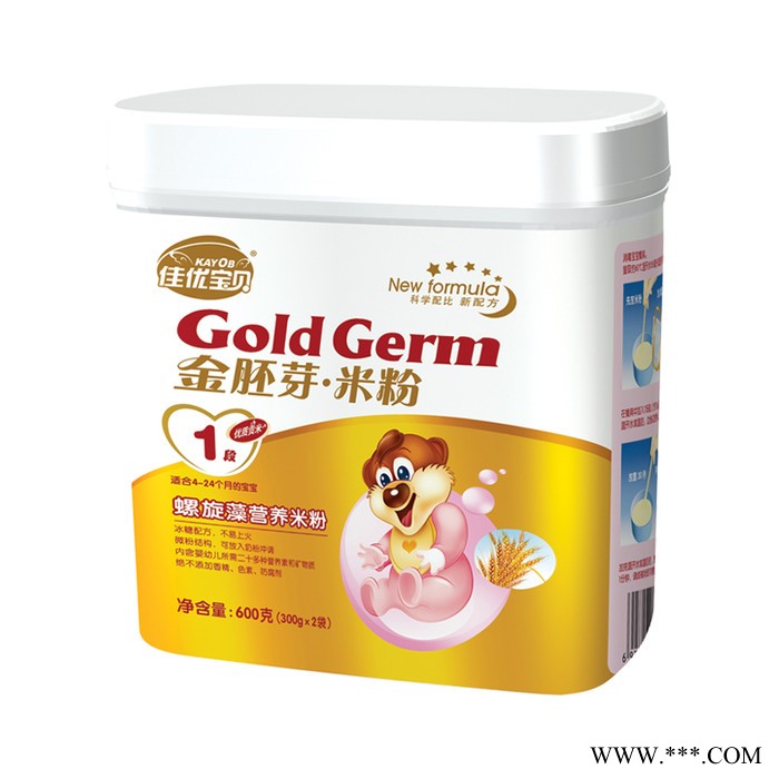供应佳优宝600克1段螺旋藻营养米粉