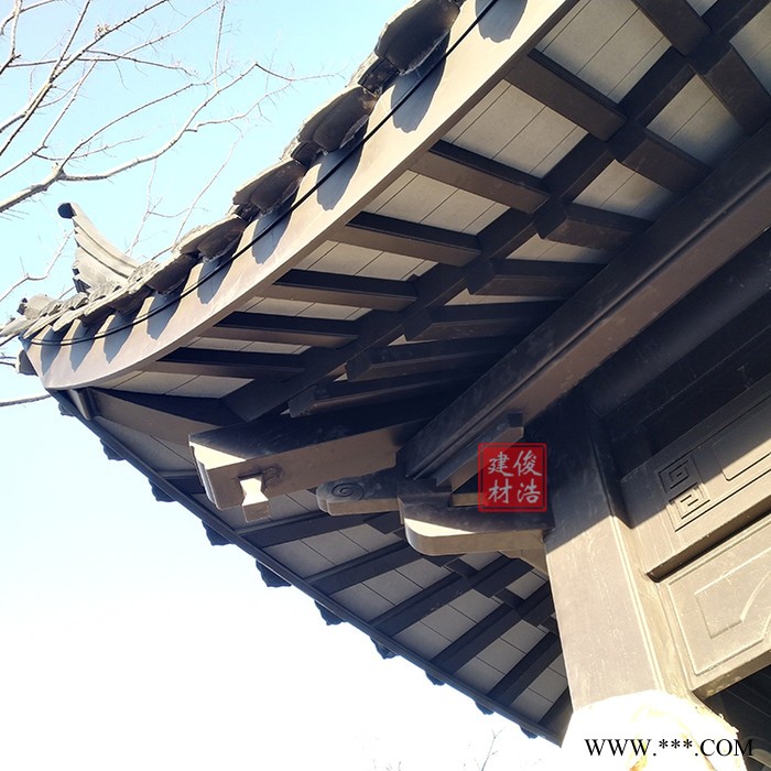 西藏灵芝市铝代木铝制构件铝合金封檐板飞椽荷包椽铝合金飞椽 铝制飞椽图8