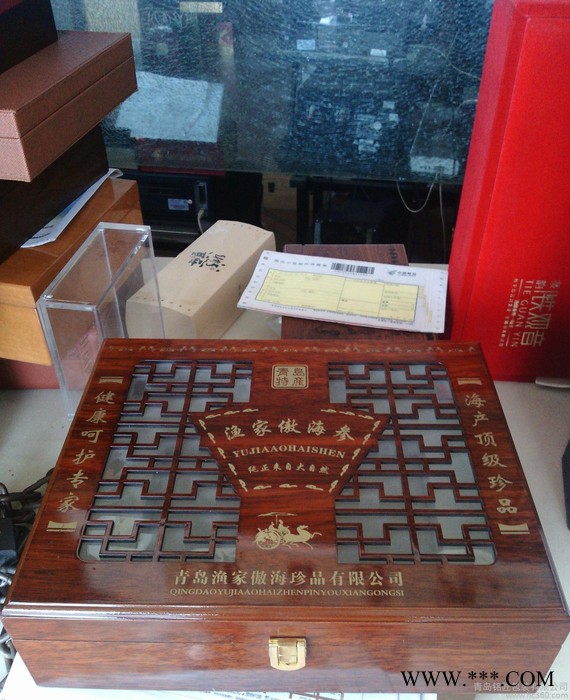 厂家定制生产虫草木盒 淡干海参木盒 人参鹿茸木盒 青岛木盒