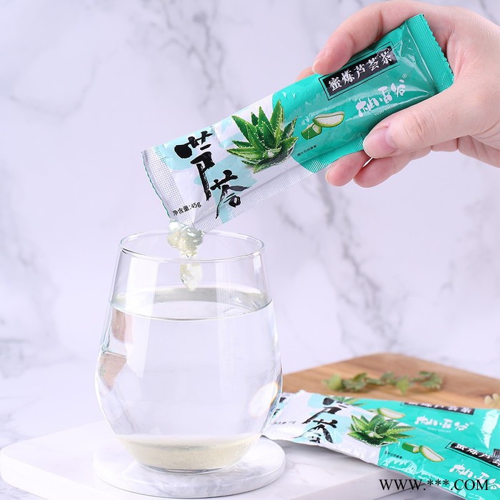 柚香谷 小巧便携蜜炼芦荟茶条装45g携带方便图4