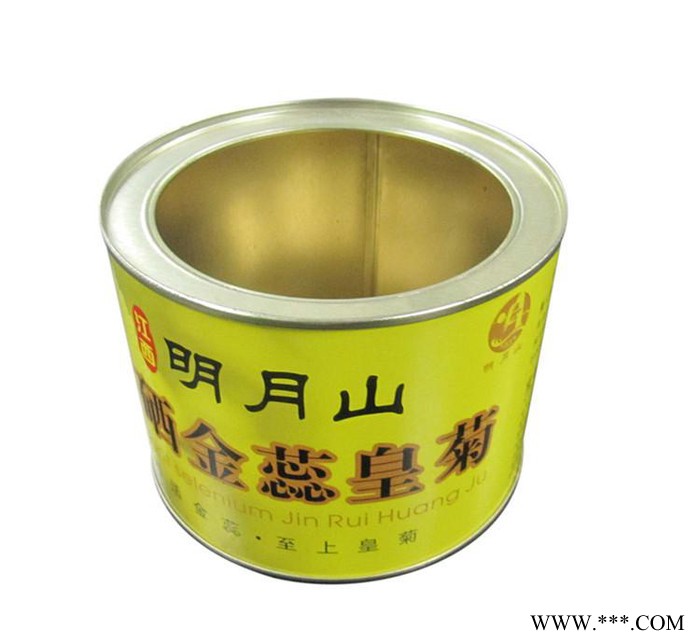 黄色经典菊花茶铁罐   环保精美彩印马口铁食品糖果罐茶叶罐金属图2