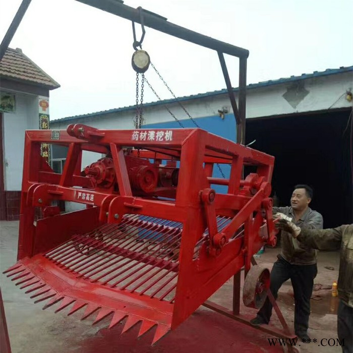 不同宽幅起药机根茎类药材三七收获机甘草挖掘收获机拖拉机挖药机 四轮带药材挖掘机图5