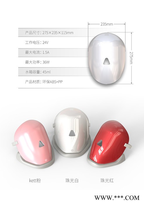 金伴侣 蒸汽面罩 面膜仪 补水面罩 补水面膜仪 美容仪器 加热除螨 **图3