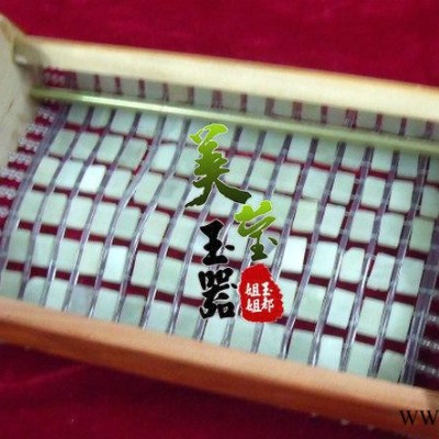 美莹玉器天然玉石经络保健玉枕岫玉颈椎枕安神醒脑玉石枕头 YZ09
