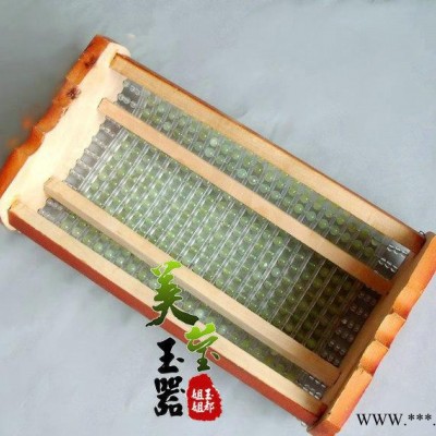 美莹玉器天然玉石经络保健玉枕岫玉颈椎枕安神醒脑玉石枕头 YZ03
