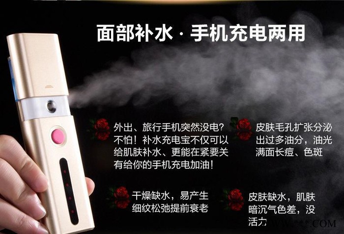 纳米移动补水电源 便携移动电源美容仪 二合一多功能移动电源喷雾仪 黛奇美容仪 DK-M8058图3