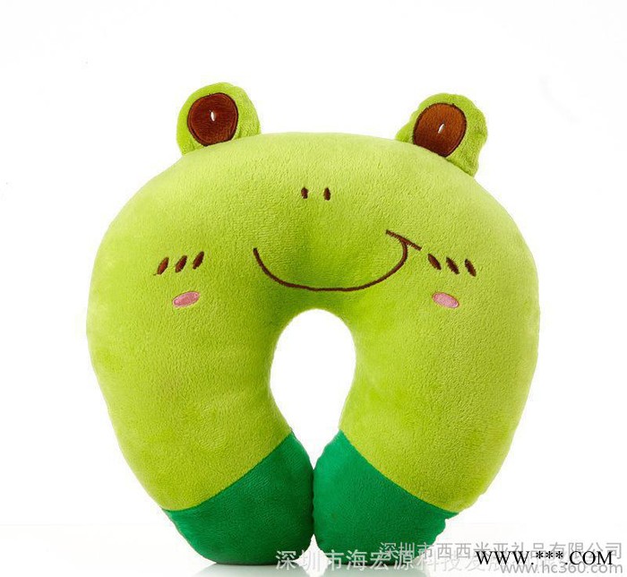 深圳生产卡通炫彩U形按摩枕,休闲枕,保健按摩枕图3