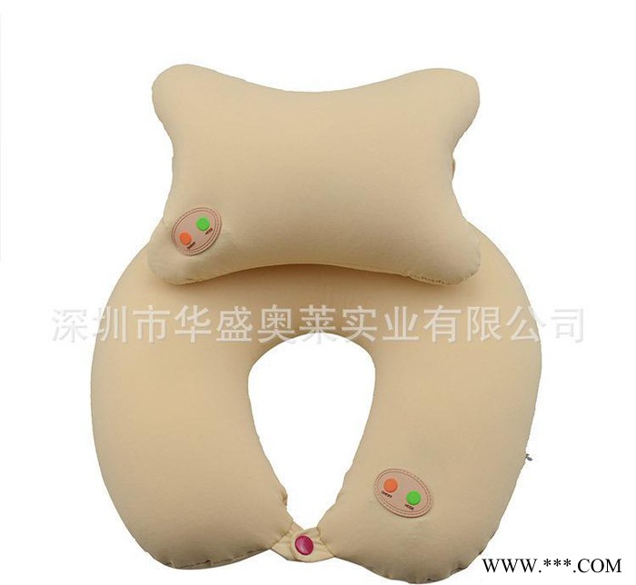 按摩枕定制 OEM贴牌代工 粒子填充U型枕 振动按摩枕头 颈图2