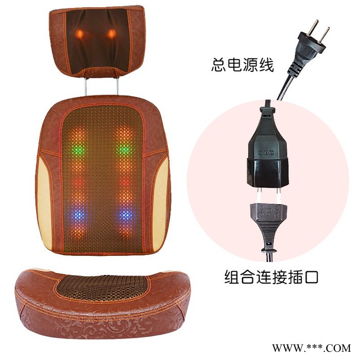 国奥628-3E按摩枕/颈腰靠垫/坐垫/泰式开背按摩器/颈椎按摩仪/颈部腰部肩部按摩器图2