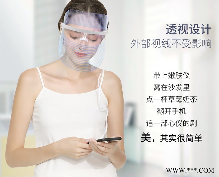 跨境面膜嫩肤仪led光谱仪美容面罩 电子美容仪彩光美容仪器面膜机图3