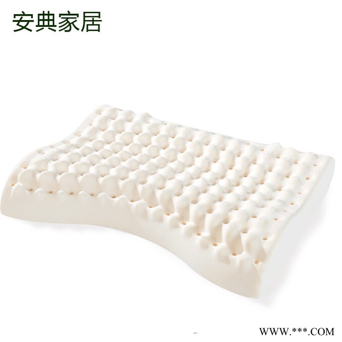 **】进口材料天然乳胶月牙按摩枕护颈保健枕修复枕芯批发
