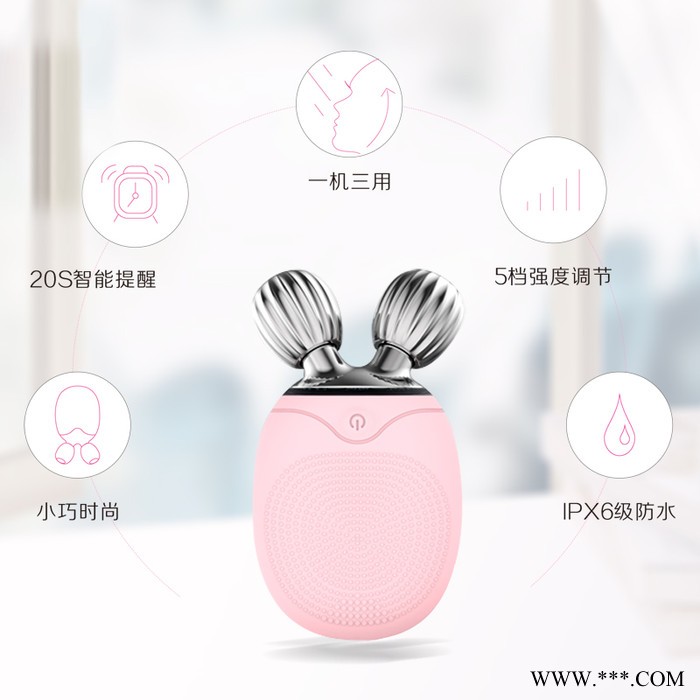 洁面仪usb充电多功能防水美容仪器家用震电动按摩硅胶洗脸刷**图4