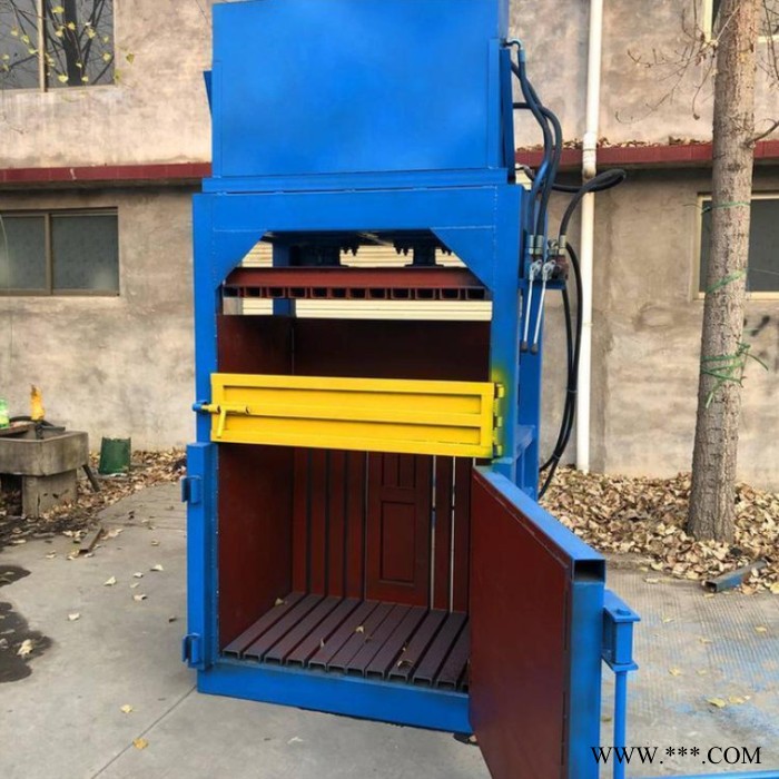 立式双缸塑料瓶打包机 大型打包机厂家 60吨艾草液压打包机 价格实惠图5