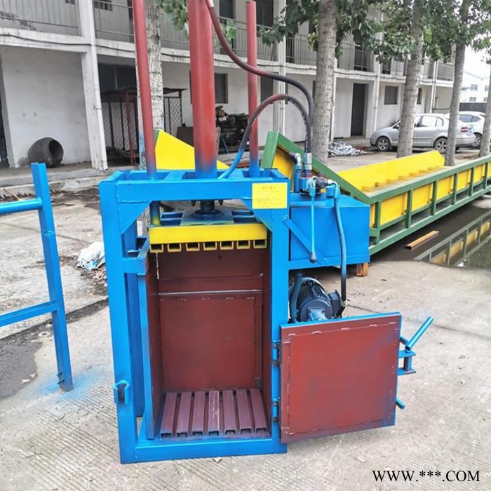 立式双缸塑料瓶打包机 大型打包机厂家 60吨艾草液压打包机 价格实惠图8