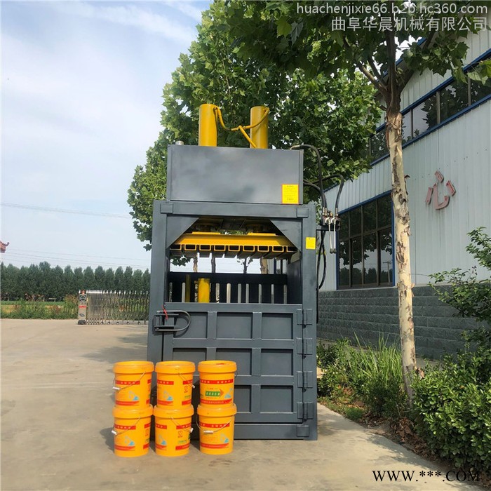 保定艾草液压打包机 双杠立式油桶挤扁机 废纸壳压块机 废纸打包机图3