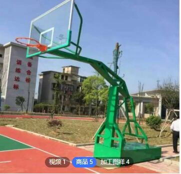 篮球架户外标准移动成人比赛休闲家用室内青少年平箱仿液压蓝球架图2