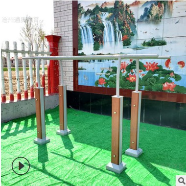 鑫健室外塑木健身器材高低杠双人荡板扭腰器上肢牵引器综合套餐图2